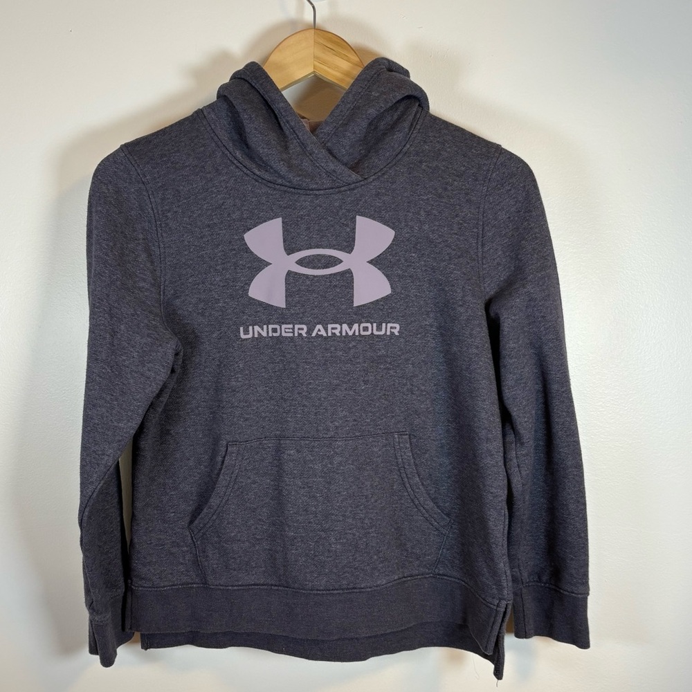 Under Armour Girls Mauve Purple Hoodie Youth X-Large, Sweatshirt, Athletic
